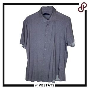 Stone Rose Size 6 (XXL) Short Sleeve Sport Performance Shirt Blue-Pink Design